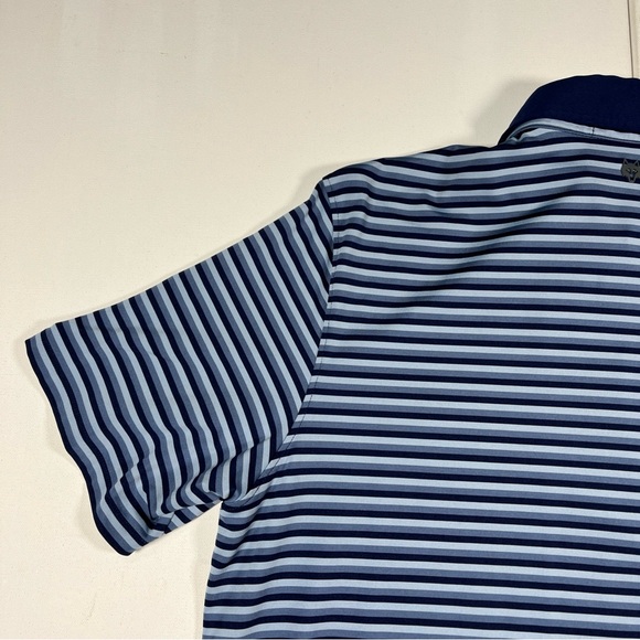 Greyson Polo Shirt Blue Striped Wolf Golf Performance Stretch Men’s XL - Picture 13 of 15